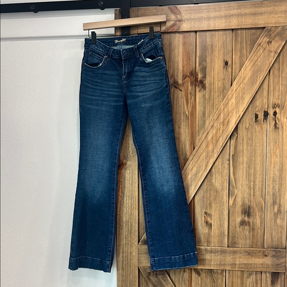 Wrangler Blue Flare Wide Leg Jeans